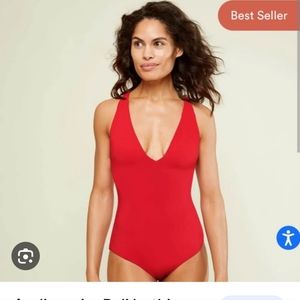 Andie Bali long torso red swimsuit cherry red A0081 womens
